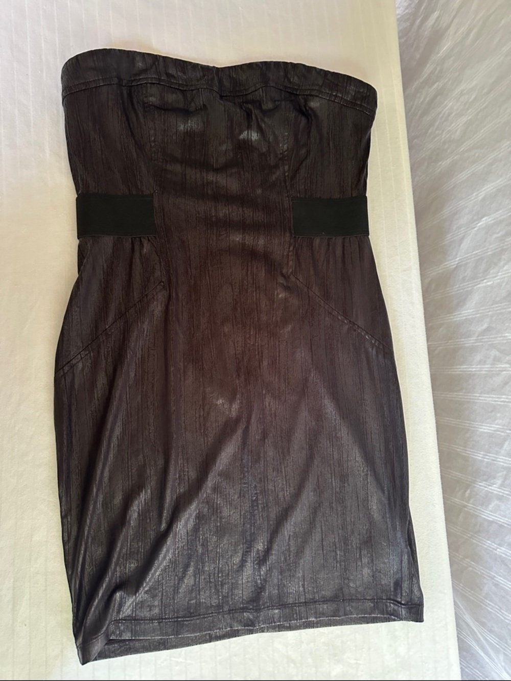 Forever 21 Strapless Shimmery Black Bodycon Dress